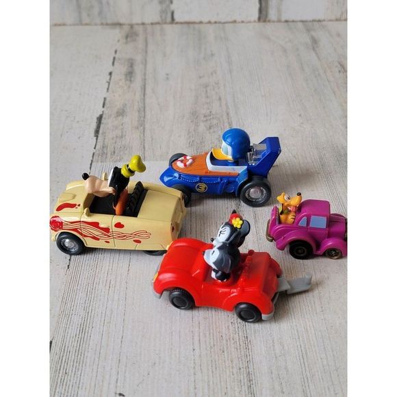 Disney Mickey Pluto Donald mini goofy car play set toy figure - Picture 7 of 10